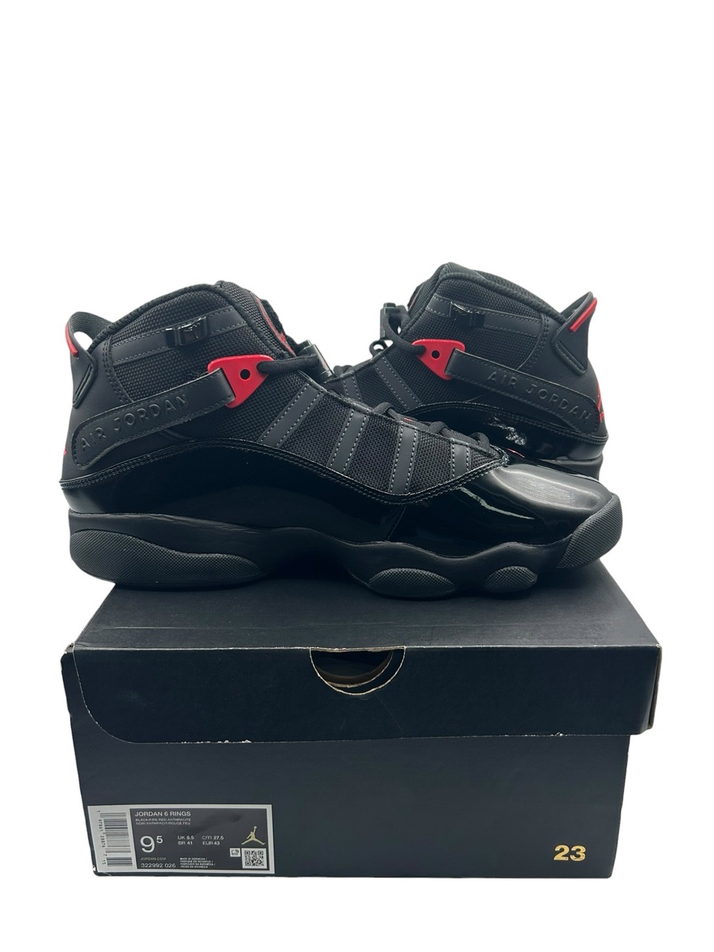 Jordan 6 Rings Black fire red 322992 026
